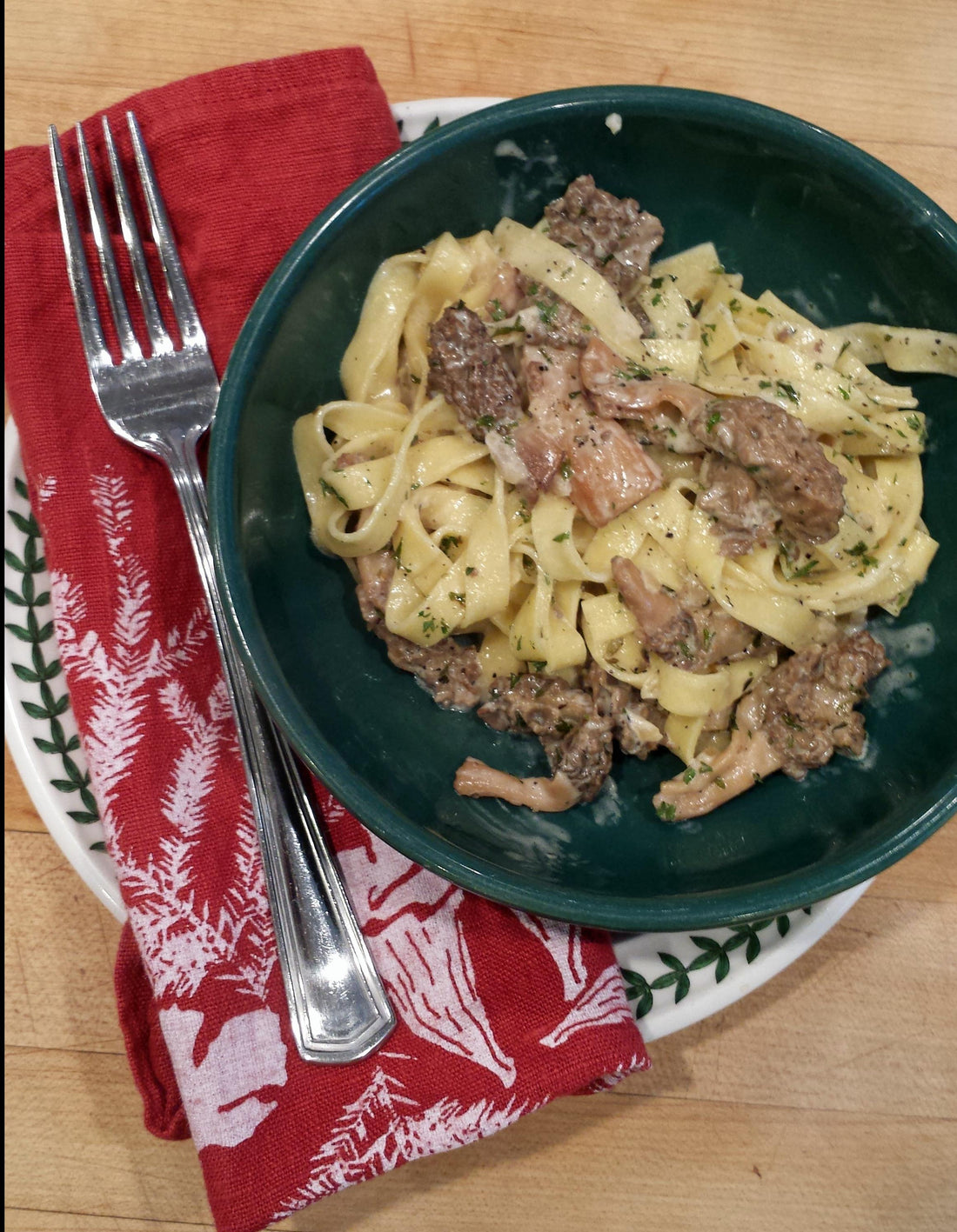 Tagliatelle with Creamed Morels